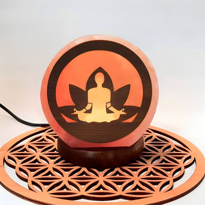 Lampe Sel Himalaya "Lotus Bouddha"  500g à 1Kg